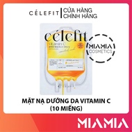Mặt Nạ Celefit Essential Mask Vitamin C Giúp Trắng Da Mờ Thâm 23g Hộp 10 Miếng Chính Hãng - Màu Vàng