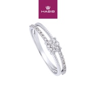 HABIB ADORE | Round Diamond Ring in 585/14K White Gold 266060323