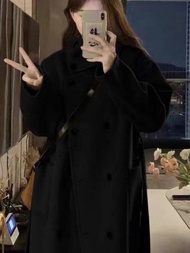 10/25lindymeiyi F816 Big Sale Winter New Arrival Stand Collar Coat Mid Length Long Length Double Bre