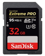 SanDisk Extreme Pro SDSDXXG-032G-GN4IN Memory Card With SDHC, 32GB, U3, C10, V30, UHS-I, 95MB/s R, 90MB/s W