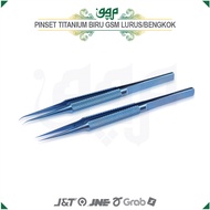 Blue GSM Titanium Tweezers Tweezers/ Original GSM Alloy Titanium Tweezers Original Bent GSM Titanium