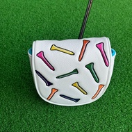 For DF3 Center Shaft Mallet Putter Covers Putter PU Leather Headcover Magnetic Closure  Golf Club Co
