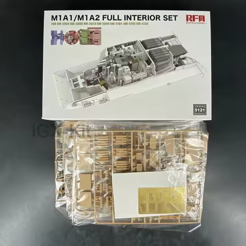 RyeField 5121 1:35 Scale M1A1 M1A2 Abrams Tank Vehicle MBT Full Interior Set Building Plastic Assemb