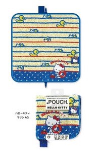 SANRIO - (藍色Hello Kitty蟹) 日本超人氣卡通多用途 雨遮/水樽毛巾套