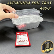 BDG MY CHEF FOIL 405-P Aluminium Foil Tray with Clear Lid [ 5sets± ]Rectangular My Chef Foil Tray 40