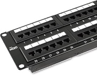 Tecmojo 48 Port Patch Panel, Cat6 Patch Panel, 2U Patch Panel, Network Patch Panel for 19 inch Rack 