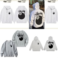STOCKSSY Billiards hoodie SweatshirtJacket No. 8 Printed Letters Front and back zip super cute wide 