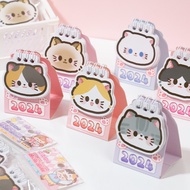 2024 Cartoon Cat Desk Calendar Calendar for New Year Decor Cute Cat Desktop Decoration Office &amp; Home Accessory New Year Gift(Nov 2023-Dec 2024)