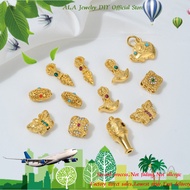 ❤️Jewelry Accessories DIY❤️Gold Filled Accessories Inlaid with Zircon Vajra Pestle Sword Butterfly S