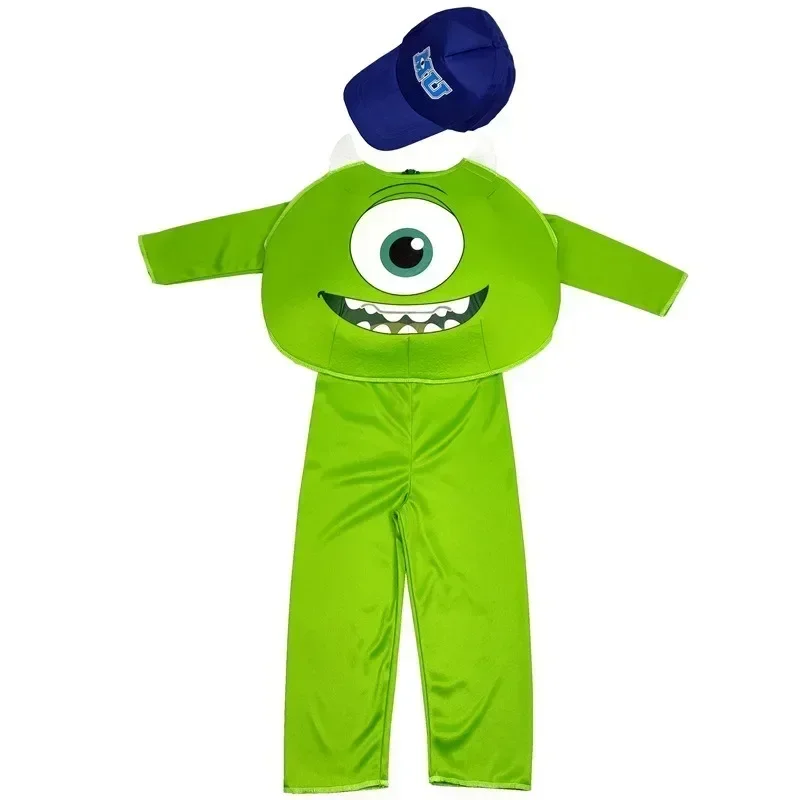 Halloween and Princeton Boy Girl Costume COS PLAY Mike Wazowski Monster University 3-piece Set Hallo