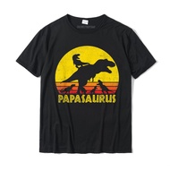 Papasaurus Dinosaur 4 Fathers Day Funny Gift For Dad T-Shirt Hip Hop Men T Shirt Summer Tees Cotton 