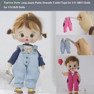 MAYWI Dolls Long Jeans Pants, Casual Wears Fashion Overalls T-shirt Tops, DIY Handmake 7 Styles Kids