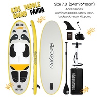 แพดเดิ้ลบอร์ด Kids Inflatable SUP Board SANTASUP Panda 7’8” | Paddle Board for Kids | Lightweight St
