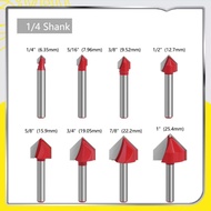 MATA V Grooving 90 Router Bit° Shank Bit 1/4 Wood Profile Bit