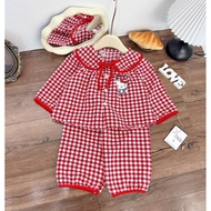 Cotton pajama Set for girls to wear at home and on the street 8-28kg