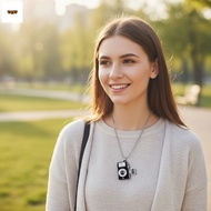 Mini LED Light-Up Camera Necklace For Phone Case Accessory Gift