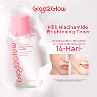 Glad2Glow Milk Niacinamide Brightening Toner Brightening Whiting Hydrating Skin Smooth Skincare Glow