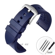 Fossil Rubberite Silicone Band 18/19/20/21/22mm - Waterproof Replacement Strap for FS4656/FS4682/FS5