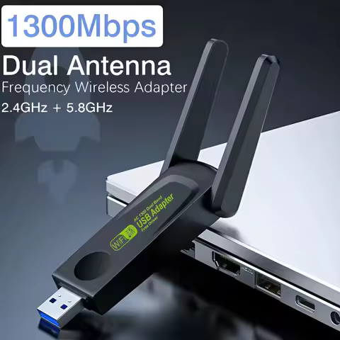 USB WiFi Adapter 1300Mbps WiFi Dongle USB3.0 Dual Band 5G/2.4G Wireless Network Adapter Dual 5dBi An