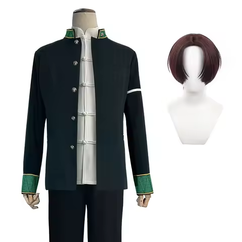 HOLOUN Wind Breaker Anime Hayato Suo Cosplay Costume Wig Uniform Green Jacket Black Pants White Kung