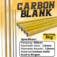 Carbon Blank Sutet Solid Lathe Strong For Fishing 100cm Light