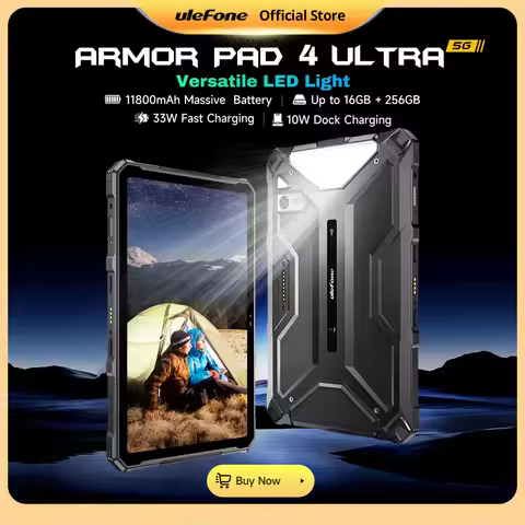 5G Rugged Tablet Ulefone Armor Pad 4 Ultra IP68/IP69K LED Light 11800mAh Battery,fast charging 16GB+