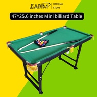 ❃❉❒Pool table 47*25.6 inches Mini billiard Table for Kids adjustable metal legs billiard table set