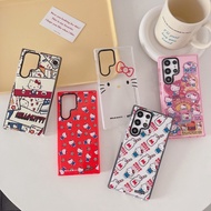 Sanrio Hello Kitty Transparent  Phone Case Casing for Samsung Galaxy S22 S23 S24 S25 Plus Ultra +