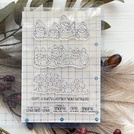 e s 0609 Dwarf 3 Snail Mushroom Transparent Seal Silicone Crystal Handbook Creation Background