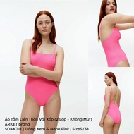 [Excellent] 1 Piece Bikini Swimsuit One-Piece Swimsuit Arket Embellished Effect Fabric S/38 US | SOA