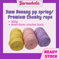 3mmBenang pp spring/ +-300g/3mm Premium Chunky rope /Cord yarn  +-300g  ins korea style/tali beg