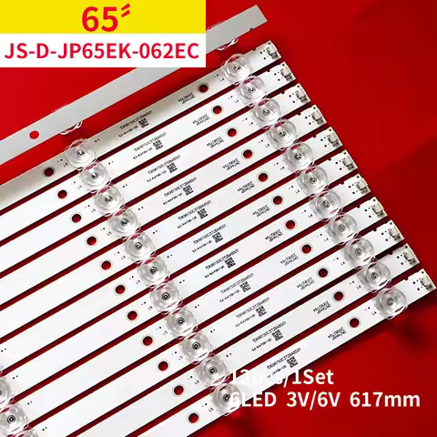 617mm 6V 2W TV Backlight Led Strip For TCL 65inch JS-D-JP65EK-062EC (80228) 12Pcs/Set Led Backlight 