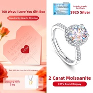 Large Moissanite Bridal Engagement Ring 2 Carat