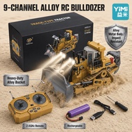 Yimi [Ready Stock]2.4G Hz Multifunctional Alloy Bulldozer Toys Remote Control Excavator With Sound &