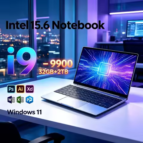Office Notebook 15.6" 120Hz Portable Windows 11 Intel I9-9900 32GB RAM 1TB/2TB Storage Built-in 5000