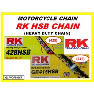 (415 & 428) RK MOTORCYCLE CHAIN / RK HEAVY DUTY CHAIN / RANTAI MOTOR HEAVY DUTY / RK HSB CHAIN