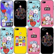 Vivo Y5S Y53 Y55 Y55s Y69 Y71 Y81 Y81s Y91C Y95 Y93 Y91 T1 4G Y10 4G T1x 5G TPU Spot black soft bag phone case BTS BT21 Cartoon