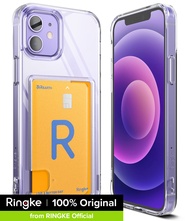 Ringke Fusion Card เข้ากันได้กับ iPhone 12 Case (2020) เคสกันกระแทกใสพร้อมที่เก็บบัตรในตัวพร้อมสายรัดข้อมือ