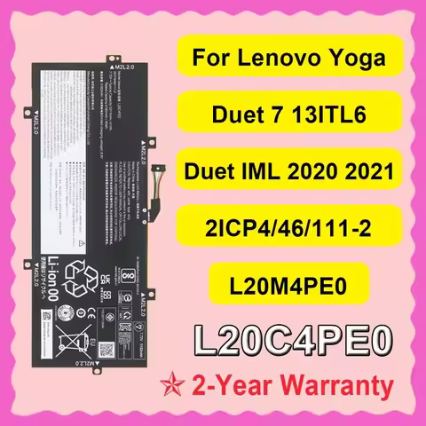 DODOMORN L20C4PE0 7.72V 41Wh For Lenovo Yoga Duet 7 13ITL6/IML 2020 2021 Series Laptop Battery Repla
