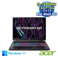 【全面升級特仕版】ACER Predator Helios Neo 16 PHN16-71-91QX 黑 16吋電競筆電 (WQXGA IPS 165Hz/Intel i9-13900HX/16G+16G DDR5/1T+1T PCIE SSD/NVIDIA RTX 4060 8G/WIN 11)