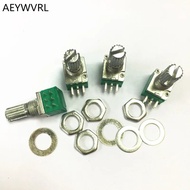 100PCS RK097G 10K B10K B100K 20K B20K 5K B5K 50K B50K 15mm 6PIN sealing potentiometer R09 B10K B5K D