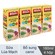 4 hộp sữa lúa mạch BFAST 180ml