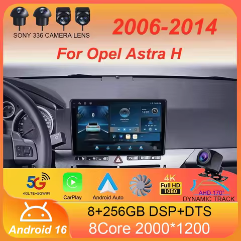 Android 16 For Opel Astra H 2006 - 2014 Car Radio Multimedia Video Player Navigation stereo GPS No 2