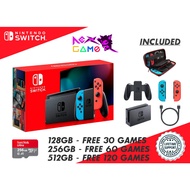 🟢 Nintendo Switch MODDED V1 V2 LITE OLED JAILBREAK FREE GAMES 128GB / 256GB / 512GB MicroSD