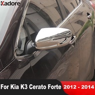 For Kia K3 Cerato Forte 2012 2013 2014 Chrome Rearview Mirror Cover Trim Side Wing Mirrors Cap Car A