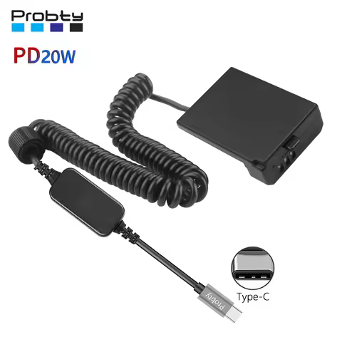 Type-C To LP-E10 LP E10 ACK-E10 DR-E10 Dummy Battery for Canon EOS T6 T5 T3, Kiss X50 X70 X80 X90, E