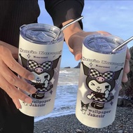 [ 600ml ] Ly giữ nhiệt Kuromi inox 304 an toàn tặng kèm ống hút cao cấp Cốc giữ nhiệt Kuromi Bình gi