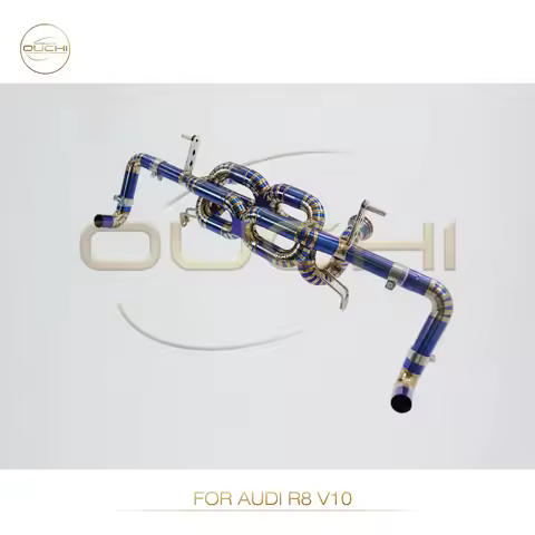 Ti Double X-Pipe Center Exhaust System for Audi R8 V10 5.2L 2015-2020 Dual X-Pipe Deep Roar High Tem