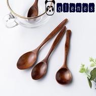 GLENES Wooden Spoon Ice Cream Non Scratch Teaspoon Tableware For Soup Cooking Kitchen Coffee Spoon