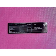 Warning stickers, tire information, motorcycle dashboard, warning stickers